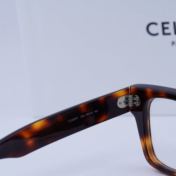 Celine CL50011F 054 Square Eyeglasses 49mm – Havana - Picture 6 of 9